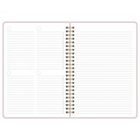 Agenda quotidien personnalisé en cuir rose A5 avec boîte cadeau, agenda de rêves, calendrier annuel non daté, planificateur hebdomadaire 365 jours
