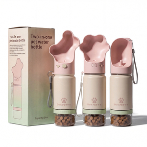 Botol Air Anjing 2 in 1 Grosir Logo Kustom 14oz 19oz, Mangkuk Makanan Hewan Peliharaan dari Stainless Steel Vakum Terisolasi, Tempat Makan Anjing - Product Image 1