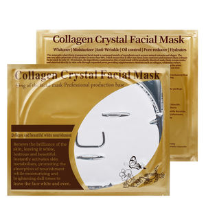 Увлажняющая маска для лица с логотипом под заказ, отбеливающая Успокаивающая уход за кожей, Золотая коллагеновая Корейская маска для лица - Product Image 5