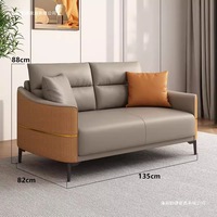 Canapé de bureau en cuir artificiel de luxe et confortable adapté au canapé sectionnel d'hôtel de salon de beauté