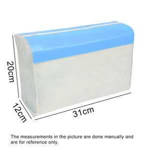 Serviettes en papier jetables en pâte de bois pour la coiffure et la beauté, 24*12 pouces, blanches, simples et 2 plis, multi-pliées, 250 feuilles pour salon de coiffure - Product Image 2