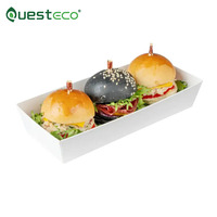 Boîte de Présentation Alimentaire Kraft pour Traiteur, Desserts, Pâtisserie, Pique-Nique, Plats à Emporter, Sandwiches avec Couvercle et Fenêtre Transparents