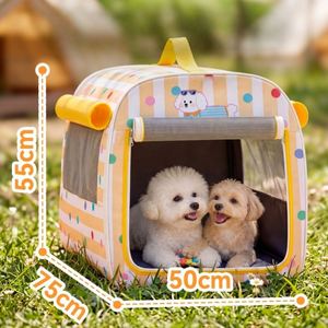 Transportín para Mascotas Impermeable y Plegable de Poliéster Oxford, Cama para Gatos, Previene la Suciedad, Asiento de Seguridad para Perros Pequeños y Gatos, Viajes, Paseos al Aire Libre, Caseta para Perros - Product Image 3