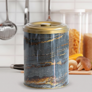 ประเภทสินค้าถังเก็บโลหะ2.5L ตะกร้าหินและโลหะสีทองขนาด140x180มม. - Product Image 3