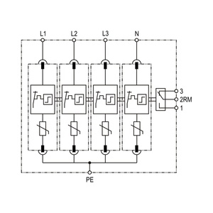T2ป้องกันไฟกระชากสำหรับ10kA-20kA Telebahn AC SPD 4P 120V 150V 20kA 40kA 30kA-60kA ป้องกันไฟกระชาก - Product Image 5