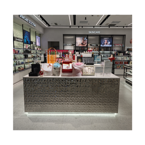 Meja penghitung kaca bingkai logam furnitur etalase perhiasan Modern dengan ukuran kustom untuk stan perhiasan toko ritel - Product Image 3