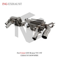 Échappement Valvetronic en Acier Inoxydable ING pour Ferrari GTC4Lusso V8 3.9T – Pièces Grand Tourer à Fixation Directe à Haut Débit – Vente en Gros