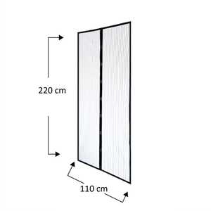 มุ้งกันยุงแม่เหล็ก 110x220 ซม. 2 แผง สีดำ สำหรับประตู หน้าต่าง ระเบียง - Product Image 2