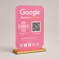 Support de table étanche en PVC pour carte NFC 13,56 MHz en bois, plaque acrylique de haute qualité pour paiement en gros pour restaurant