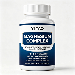 Cápsulas de Magnesio Complejo de Marca Privada 1000mg 8 Formas para Huesos, Músculos y Bienestar OEM 60 Unidades - Product Image 1