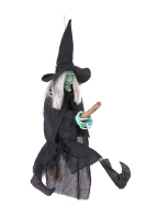 Robe de sorcière animée bleu Offre Spéciale avec lumière pour accessoires d'Halloween pour décorations et fêtes de maison hantée