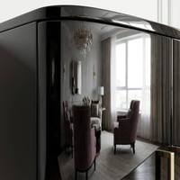 Meubles de cuisine modulaires de luxe en bois massif laqué vert sauge olive, sur mesure, haut de gamme, pour villa, sans joint
