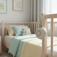 Machine à bruit blanc pour bébé, écologique, durable, légère, avec logo personnalisé OEM, veilleuse, minuterie, enregistrement et capteur de pleurs