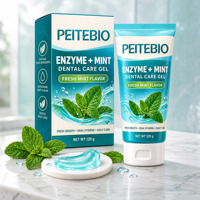 Gel dentaire enzymatique PEITEBIO à la menthe fraîche pour une haleine fraîche, hygiène bucco-dentaire quotidienne, 120 g, complément alimentaire pour animaux de compagnie