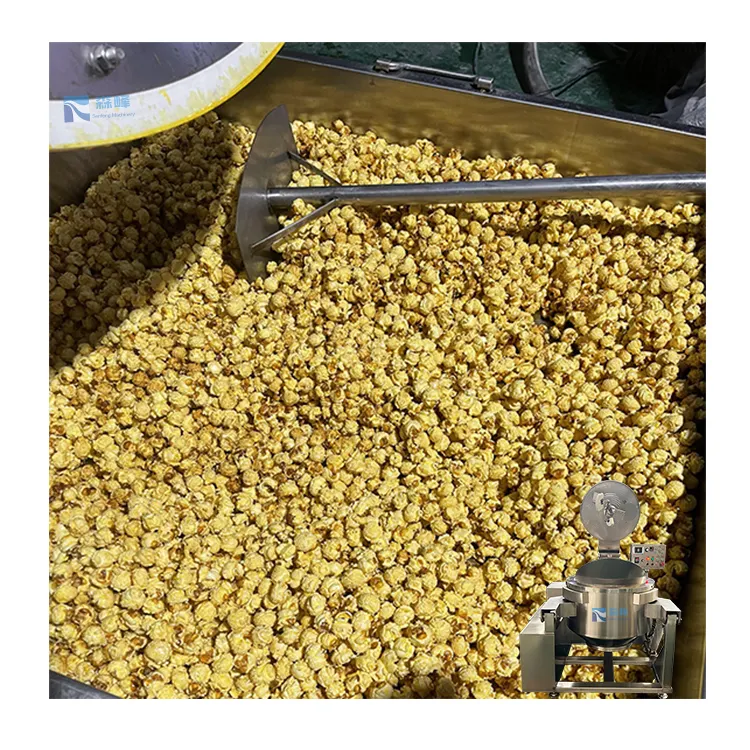 Full Automatic Industrial Gas Popcorn Making Machine Electric Caramel Popcorn Machine