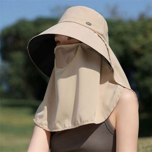 Sombrero de Pescador de Ala Ancha con Protección UV, Protector Facial Desmontable, Protector de Cuello, Sombrero de Pesca para Protección Solar - Product Image 3