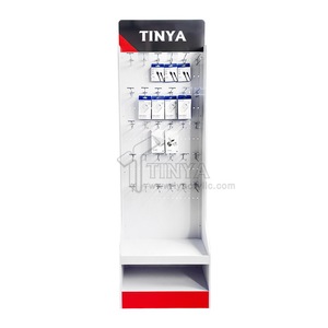 Présentoir sur pied personnalisable TINYA en acrylique avec crochets pour accessoires mobiles – Idéal pour les magasins de détail et les salons professionnels - Product Image 2