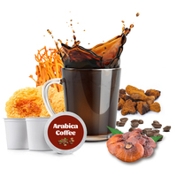 OEM Champignon à base de plantes Café Lions Crinière Cordyceps Chaga Reishi Ganoderma Champignon Café K-cup Capsule de café avec extrait de champignon