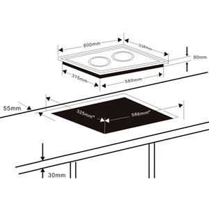 Piano Cottura a Induzione Doppio Lacor 60 Cm con Controllo Touch Integrato - Product Image 3