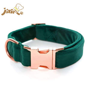 Nuevos productos, <span class=keywords><strong>Collar</strong></span> de perro único, <span class=keywords><strong>Collar</strong></span> de perro colorido de lujo, collares de perro de lujo, serie verde clásica, collares de terciopelo suave para mascotas - Product Image 5