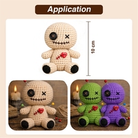 Kit de crochet pour poupée Vaudou DIY pour débutants, jouet d'Halloween, Umy, avec boule de fil doux tricotée à la main, manuel en anglais, ornement Tatty