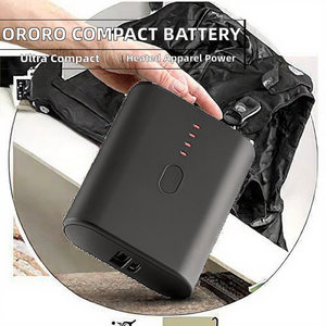 Batería Recargable de Iones de Litio Ultracompacta <span class=keywords><strong>ORORO</strong></span> con Carga Micro USB y Protección Contra Sobrecarga para Chalecos y Sudaderas con Calefacción - Product Image 3