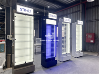 EN STOCK Vitrine de magasin en verre avec éclairage supérieur, verrouillable, avec tiroir de rangement