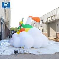 Modèle gonflable personnalisé de canard en forme de nuage de dessin animé, décoration publicitaire gonflable pour événements commerciaux en extérieur