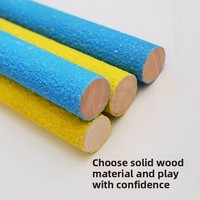 Perchoir rond en bois massif mat sablé pour perroquet, jouet à mâcher pour affûter les griffes, accessoire de cage à oiseaux