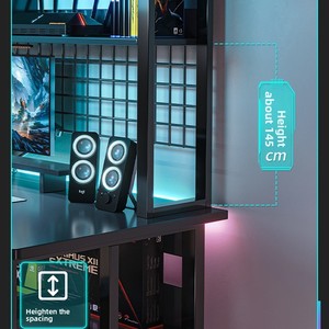 Tích hợp bàn làm việc và ghế đặt giá sách chơi game sinh viên tại nhà học viết máy tính để bàn máy tính bảng in loại - Product Image 3