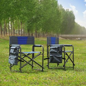 DB 2-Piece Lightweight Oversized <b>Directors</b> <b>Chair</b> Padded Folding with Storage Pockets for Indoor & Outdoor Camping Traveling - Product Image 3