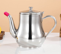Botol minyak dapur Stainless Steel, panci minyak dapur Stainless Steel 304 ditingkatkan, Multi fungsi, botol minyak bumbu dengan Filter