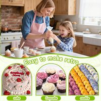 Embout de pâtisserie de taille moyenne, embout à glaçage en acier inoxydable, outils pour gâteaux