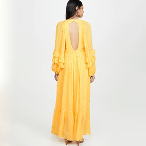 Fabricants de robes longues OEM Vêtements personnalisés pour femmes Robes décontractées maxi dos nu sexy - Product Image 5