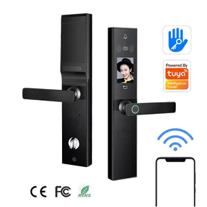 Fingerprint Face Recognition Guangdong Hardware Supplier Sliding Smart Lock For Wood Door