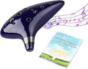 Zelda's Legend Ocarina <span class=keywords><strong>de</strong></span> cerámica <span class=keywords><strong>de</strong></span> 12 Agujeros al por mayor para principiantes con Cancionero y soporte <span class=keywords><strong>de</strong></span> exhibición con - Product Image 2
