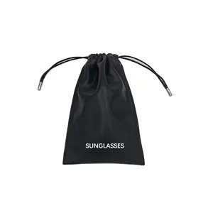 Pu Lederen Trekkoord Tas Rubber Pouch Aangepaste Microfiber Bril Pakket Zonnebril Verpakking Zonnebril Tas Zonnebril Pouch