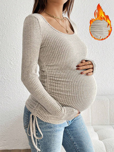 <span class=keywords><strong>Pull</strong></span> en tricot de maternité King Mcgreen Star pour <span class=keywords><strong>femme</strong></span> <span class=keywords><strong>enceinte</strong></span>, sous-vêtement décontracté à col rond et manches longues - Product Image 3