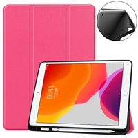Étui pour tablette en cuir PU personnalisé pour iPad 9e génération 10,2 pouces, support pliable, étui pour tablette souple en TPU avec porte-stylet