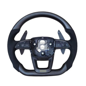 พวงมาลัย Alcantara คาร์บอนไฟเบอร์สำหรับรถ Audi A3 A5 A7 A4L A6L Q3 Q5L พวงมาลัยรถยนต์ Q7อัพเกรดตามสั่ง - Product Image 1