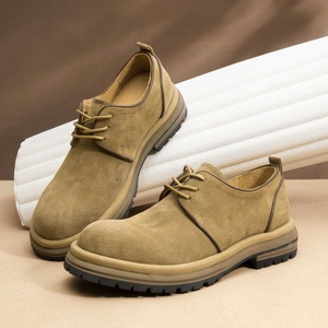 Men's Low Cut Lace up Round Toe Suede Shoes High Quality <b>Retro</b> Casual Walking Shoes - Product Image 4