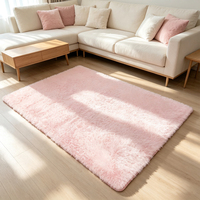 Grand tapis rectangulaire moderne pour la maison, motif étoile de mer, en polyester pelucheux, antidérapant avec envers en PVC.