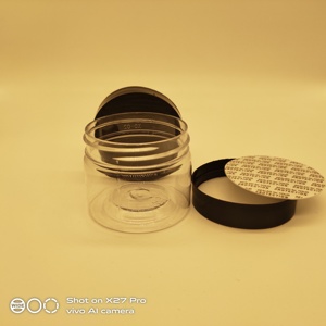 clear plastic 100% airtight plastic herbal can jar 100ml-3.5g pet jar-hemp flower can packaging