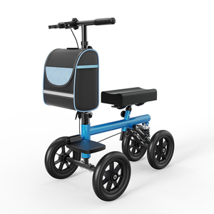 Andador de Rodilla de Acero al Carbono con Ruedas de 10 Pulgadas, Plegable en un Segundo, Ayuda de Movilidad, Capacidad de 136 kg para Recuperación de Lesiones en el Pie - Product Image 2