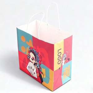 Sacs en papier d'achat pour produits de vente au détail en boutique, impression CMJN en gros - Product Image 2