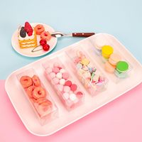 Boîte d'emballage en plastique acétate transparent personnalisable, boîte en PET pliable, boîte en PVC transparente pour bonbons et chocolats