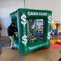 Machine à argent gonflable d'extérieur en PVC personnalisée, cabine à argent facile à installer pour les événements promotionnels