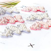 Direct leverbaar Nieuwe 3D Parel Strass Aan te naaien Vlinder Patches, DIY Applicaties voor Schoenen Hoeden Kleding Decoratie Groothandel