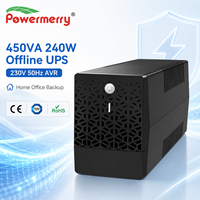 Onduleur hors ligne 450VA 240W 230V 50Hz monophasé CE TUV RoHS AVR à onde sinusoïdale simulée pour usage domestique, bureau, ordinateur, routeur et sauvegarde