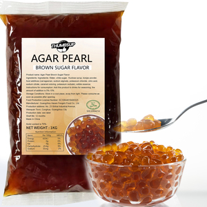 Muestra <span class=keywords><strong>Gratis</strong></span> <span class=keywords><strong>de</strong></span> Bolas <span class=keywords><strong>de</strong></span> Konjac <span class=keywords><strong>de</strong></span> Azúcar Moreno Cristalizado, Listas para Comer, para Té Boba con Leche y Bebidas Frappé, Venta al por Mayor en Bolsa - Product Image 1